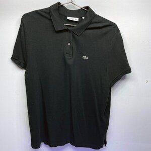 WOMEN'S LACOSTE CLASSIC FIT POLO SHIRT - BLACK - UK SIZE 48 - US SIZE 16
